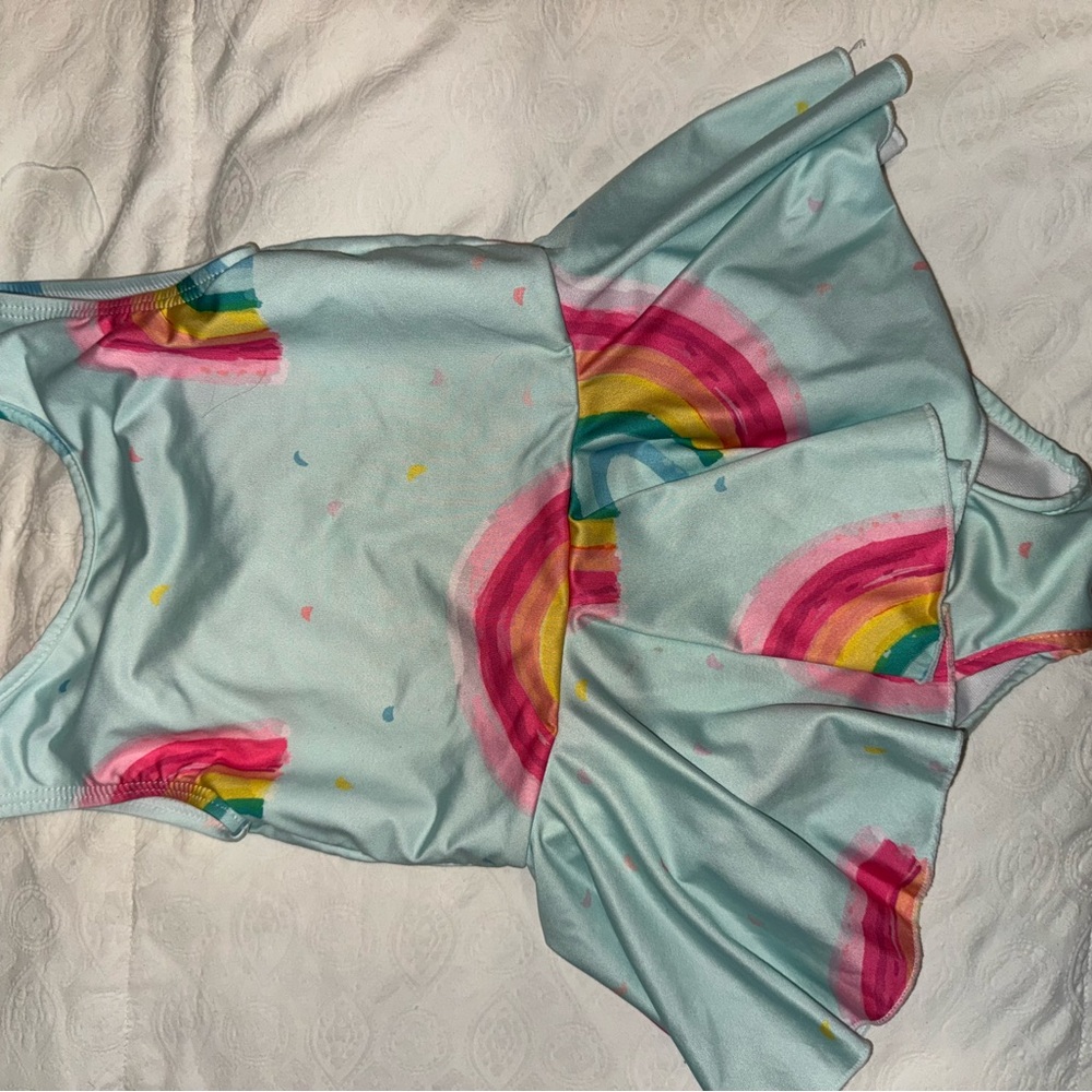 SweetHoney Candy Rainbow Kids Active Dress/Leotard One Piece -  5Y